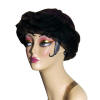 beanie hat with black polar fleece and black tiger faux fur