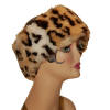 headband in leopard faux fur