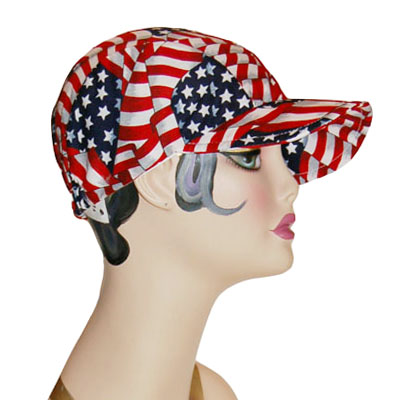 Baseball Style Bike Cap Novelty Hat Patriotic